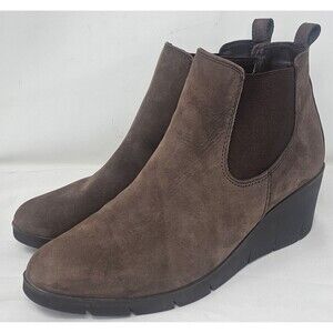 Cliffs White Mountain Percy Boots Womens 11M Brown Leather Ankle 3in Heel Casual